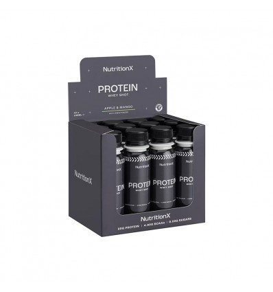 Protein Whey Shot / jabłko-mango / opakowanie 12 sztuk