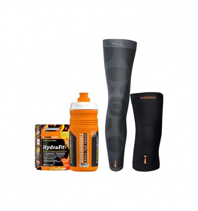 BLACK WEEK 2025: Incrediwear Opaska terapeutyczna na kolano (szara) + Terapeutyczna nogawka + Namedsport HydraFit z bidonem