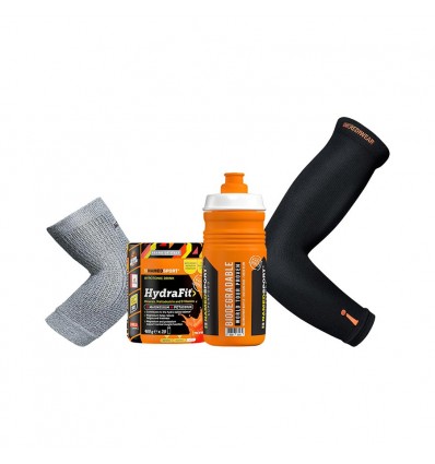 BLACK WEEK 2025: Incrediwear terapeutyczne opaska na łokieć + opaska na ramię (czarna) + Namedsport HydraFit z bidonem