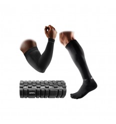 BLACK WEEK 2025: McDavid Skarpety uciskowy 8831 (czarne) + Rękaw kompresyjny 8837 (czarny) + roller WERON
