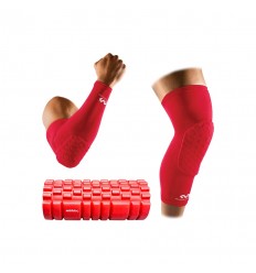 BLACK WEEK 2025: McDavid Ochraniacz na łokieć HEX 6500 (czerwony) + Ochraniacz na kolano HED 6446 (czarny) + roller WERON