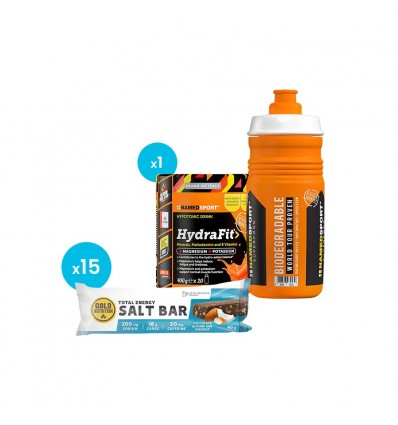 BLACK WEEK 2025: Goldnutrition Salt Bar / czekolada - migdały - kokos (karton) + Namedsport HydraFit z bidonem