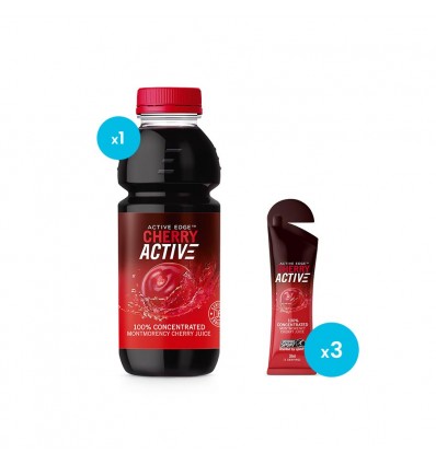 Zestaw: Cherry Active butelka 473 ml + 3 szt. Cherry Active shot